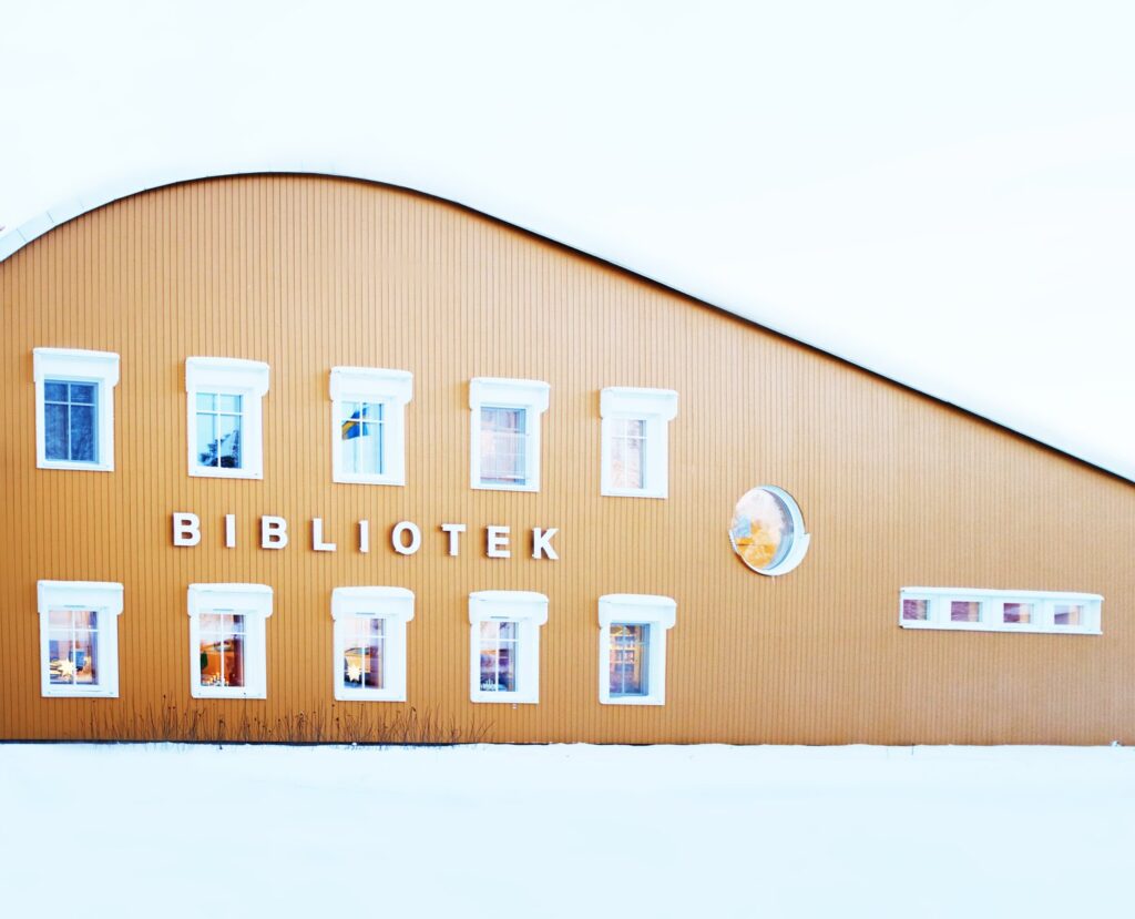 Tornedalens bibliotek på vintern